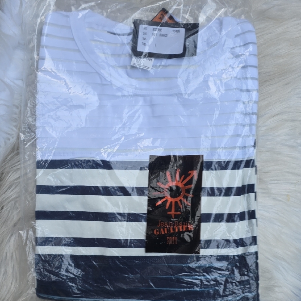 Jean Paul Gaultier Soleil Nautical Stripe Shirt Large new - Picture 3 of 13